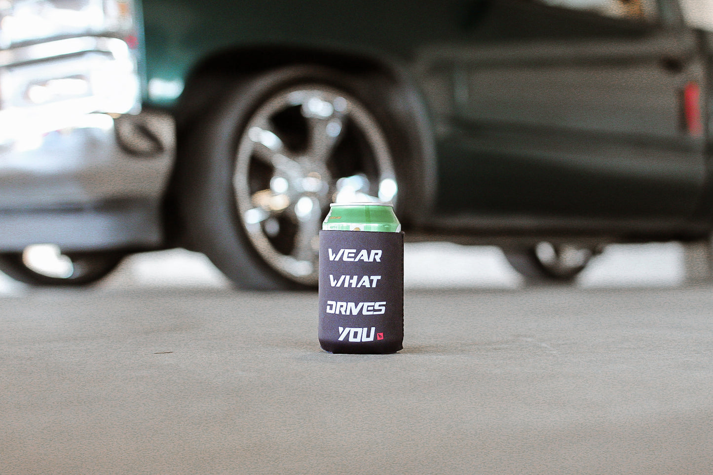 “Wear What Drives You” Koozie - Black or White