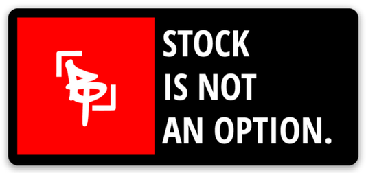 "Stock Is Not An Option" - Sticker - Red